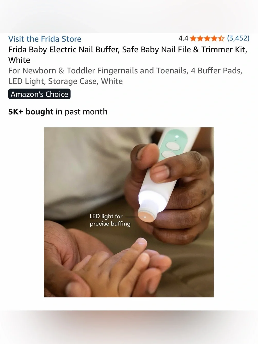 NEW Frida Baby Electric Nail Buffer Kit —